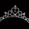 Діадема (тіара) у вигляді корони VV50088 колір срібло , матеріал метало - пластик