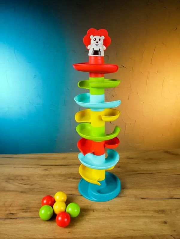 Дитяча іграшка для малюка весела вежа з кульками HE0292 HUANGER (16 елементів)
