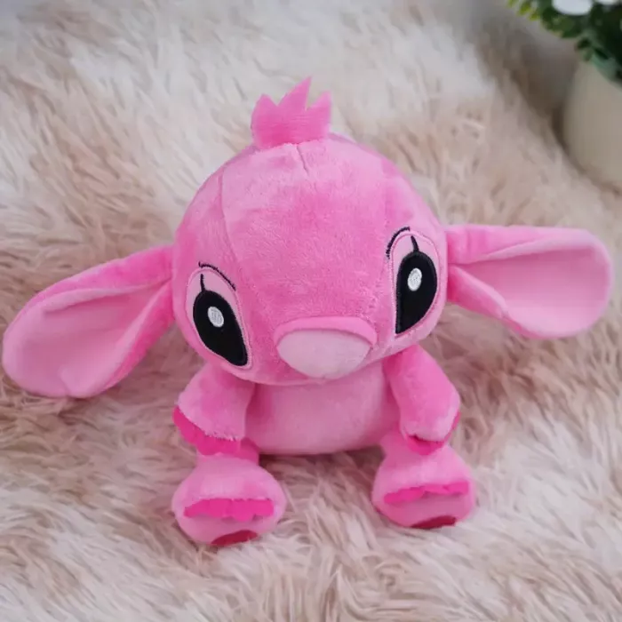 М'яка іграшка плюшева Стіч Ангел (Stitch) рожевий, 18 см
