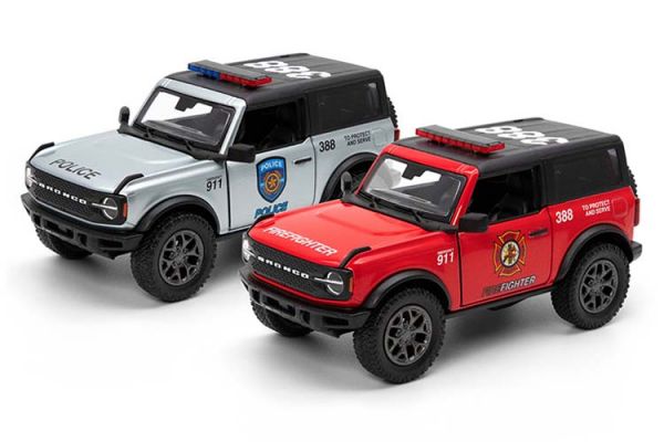 Дитяча іграшка поліцейський автомобіль 2022 Ford Bronco (police) KT 5438 WPR метало - пластиковий корпус, відчиняються двері