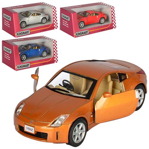 Дитяча іграшка машинка металева Nissan 350Z KT 5061 W Kinsmart метало - пластиковий корпус, відчиняються двері