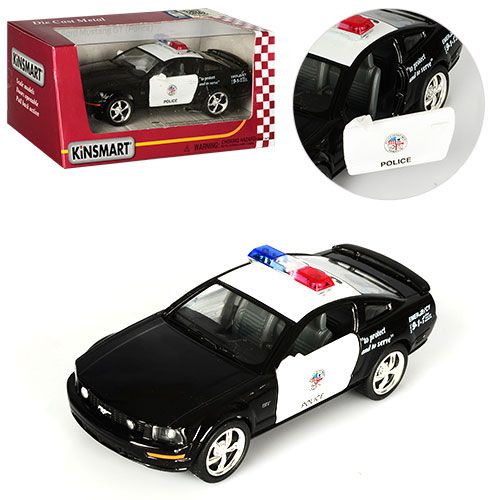 Дитяча іграшка поліцейський автомобіль 2006 Ford Mustang GT (Police) KT 5091 WP метало - пластиковий корпус, відчиняються двері