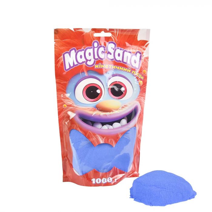 Кінетичний пісок (Вік 3+) Magic sand в пакеті синій 1 кг Strateg 39404-9