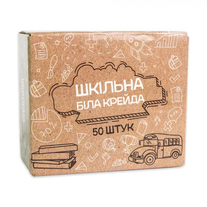 Крейда шкільна для дошки біла 50 шт 50133