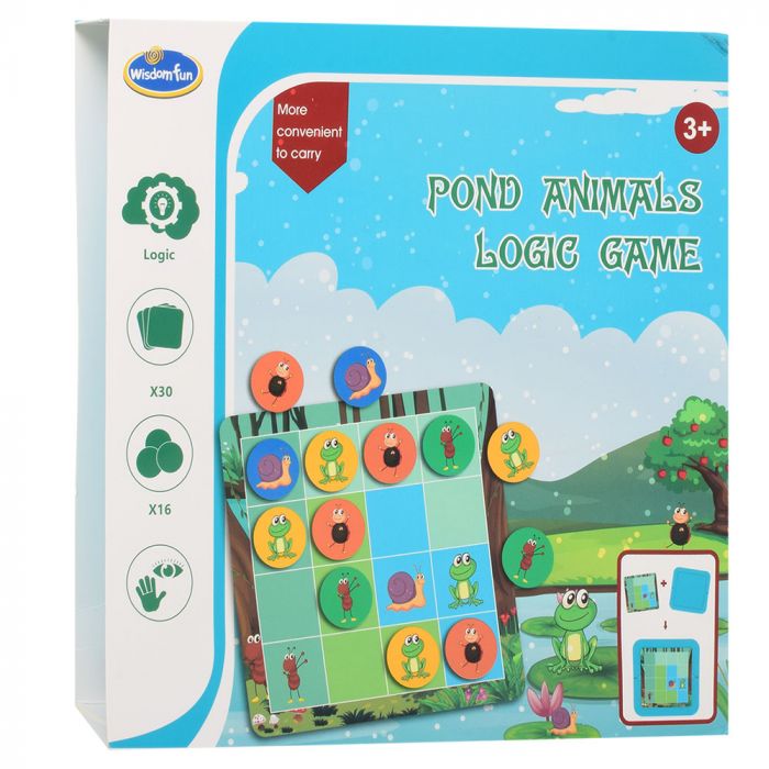Дитяча ровиваюча логічна гра (Pod Aimals, Forest Aimals, Farm Aimals)  968-1-2-3 картки/фішки з тваринами, 3 вида