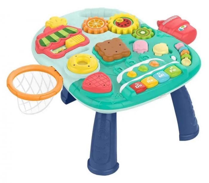 Дитяча іграшка для малюка ходунки каталка - столик інтерактивний 2в1 зі світлом та музикою HE0814 HUANGER