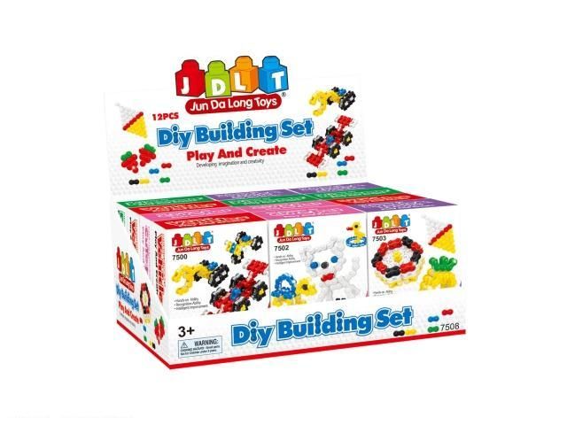 Дитяча іграшка конструктор 100 деталей 7508 JDLT 12 видів