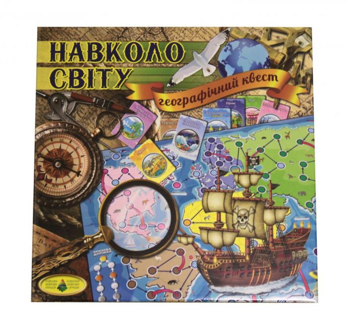 Настільна гра навколо світу (вік 10+) географічна навчальна (КФІ 2258)