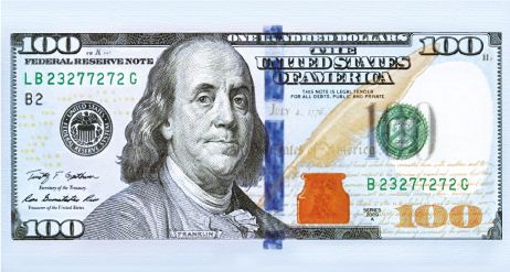 Конверт подарунковий для грошей купюри 1000 (100 доларів)
