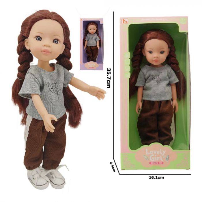 Дитяча іграшка лялька пупс в штанах і кедах, розмір 33см LS1350-6 LS