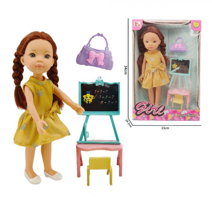 Дитяча іграшка лялька пупс вчитель, розмір 33см LS1307-4 LS, відео в описі 