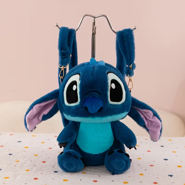 М'яка іграшка плюшева Стіч (Stitch) блакитний - сумка з плечевими ременями (3792)