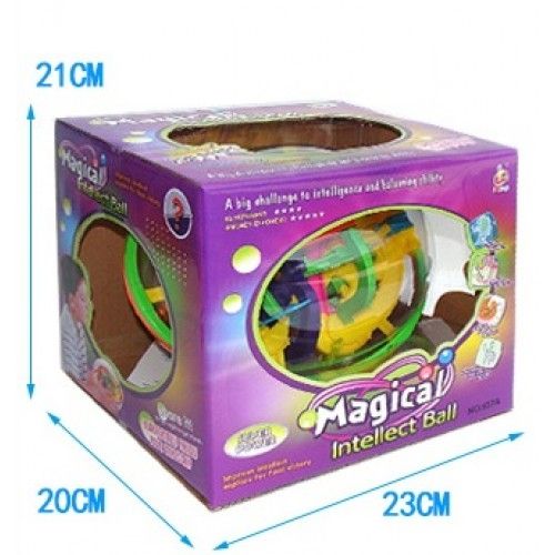 Іграшка головоломка антистрес 3D лабіринт в кулі овал 20 см 937A в коробці 21-20-20см MAZEBALL