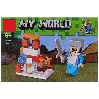 Дитяча іграшка конструктор для складання кімнати з гри Майнкрафт Minecraft 38-40 деталей (4366) 8 видів, ціна за 1 шт