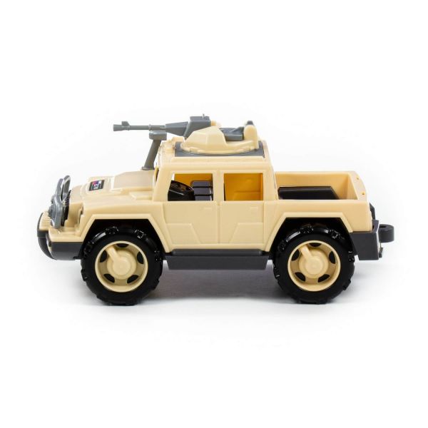 Дитяча іграшка машинка джип пікап військовий з 1-м кулеметом в сіточці 79114, відео в описі
