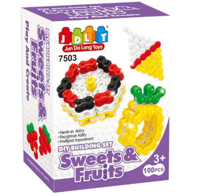 Дитяча іграшка конструктор 100 деталей 7508 JDLT 12 видів