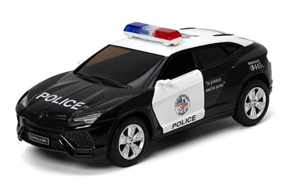 Дитяча іграшка поліцейський автомобіль Lamborghini Urus Police KT 5368 WP маштаб 1:38 метало - пласт