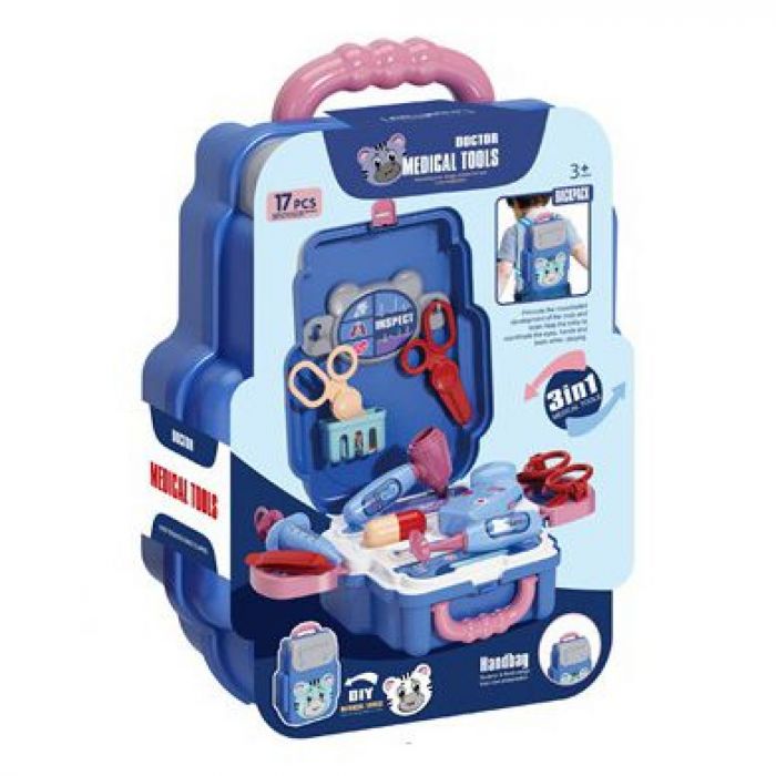 Дитяча іграшка набір лікаря у валізі , 17 деталей 688-101A