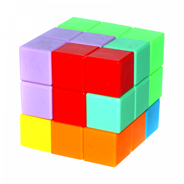 Гра головоломка антистрес кубік - пазл , розмір 75 мм. 9 деталей PUZZLE CUBE 656A