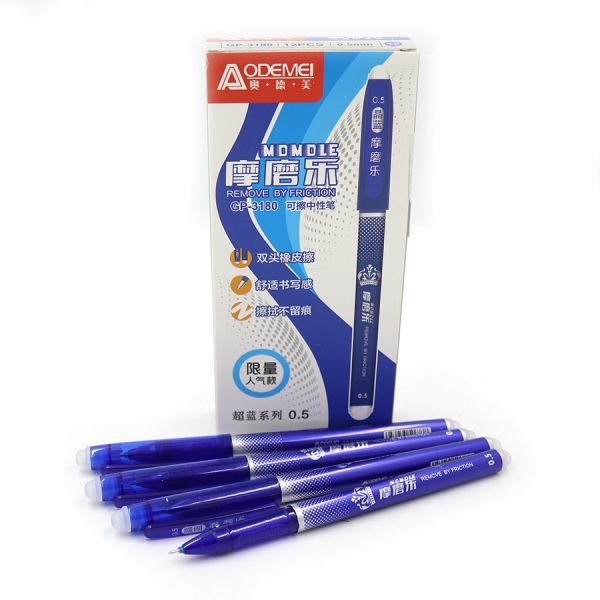 Ручка з синьою пастою що стираєтьсягелева , товщина накінечника0,5 мм, GP-3180серія пиши - стирай