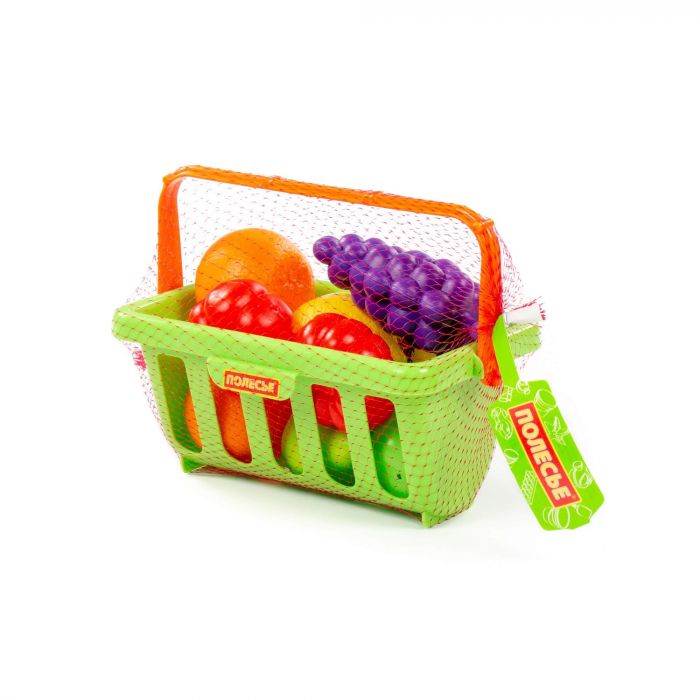 Дитяча іграшка набір продуктів з кошиком №2 46963 (9 елементів)  (у сіточці)