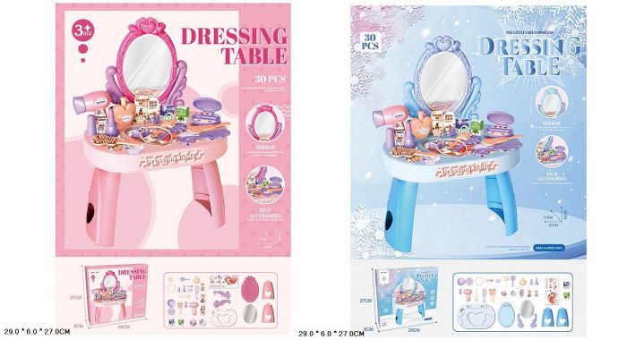 Дитяча іграшка набір стиліста 9222/9224 трюмо, фен, аксесуари, іграшкова косметика, мікс 2 кольори