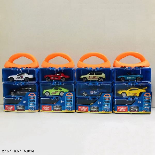 Дитяча іграшка машинка металева XY905-3 набір 4 види у кейсі