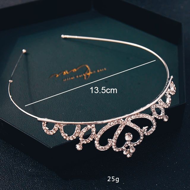 Діадема (тіара) у вигляді корони A-20 колір золото, матеріал метал