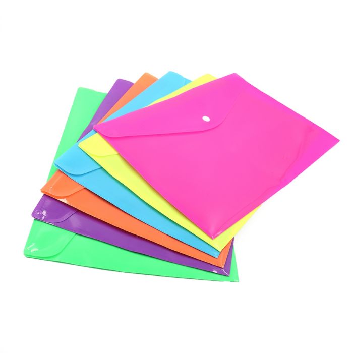 Папка конверт A4 на кнопці (Neon 18S) 1457