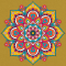 Живопис розпис картина за номерами -антистрес Strateg Мандала каракал розміром 30х30 см  (JCEE36817)