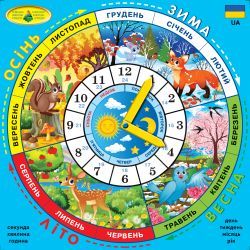 Дитяча настільна гра (вік 2+) вивчаємо час, навчальна (КФІ 2784)