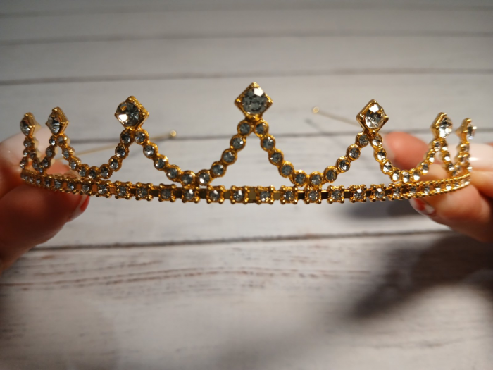 Діадема (тіара) корона колір золото (gold), матеріал метал (4681), відео в описі 