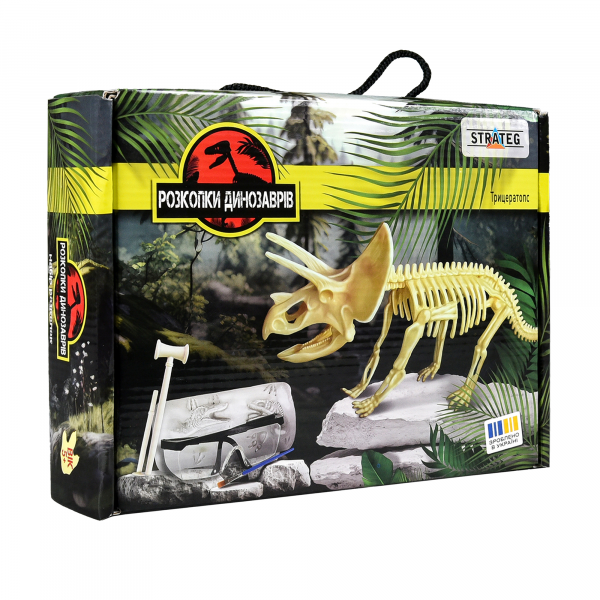 Набір для творчості Strateg Розкопки динозаврів. Трицератопс (укр), 30833