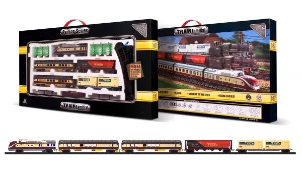 Дитяча іграшка залізна дорога (залізниця) 240 см, 1601А-1,В-1 FENFA, маштаб 1:87, світло та звук (2 вида)