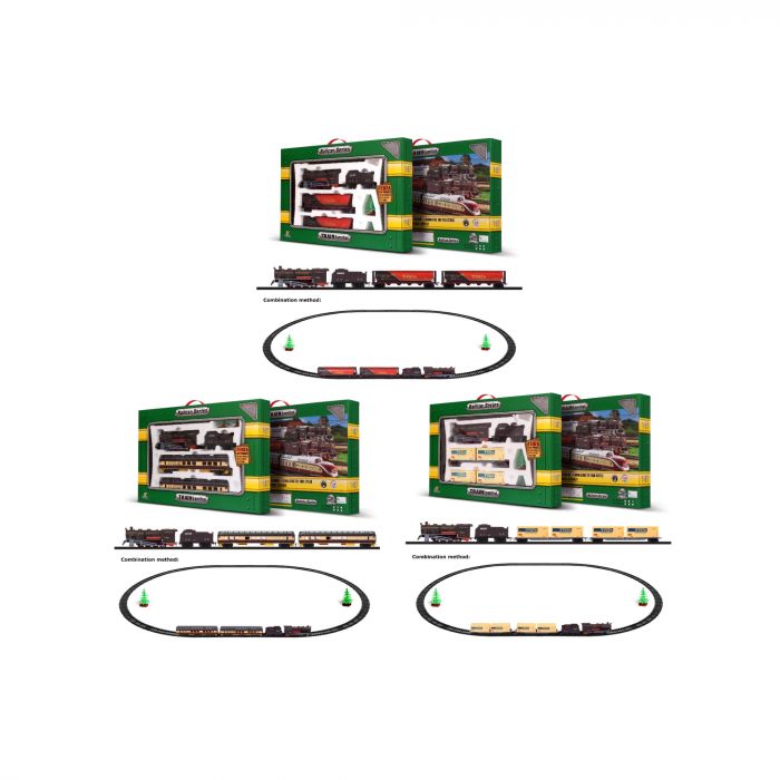 Дитяча іграшка залізна дорога (залізниця), FENFA 1601А-4АВС, маштаб 1:87, світло та звук (три види)