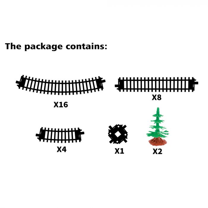 Дитяча іграшка залізна дорога (залізниця) 500 см, FENFA 1623A, маштаб 1:87, світло та звук