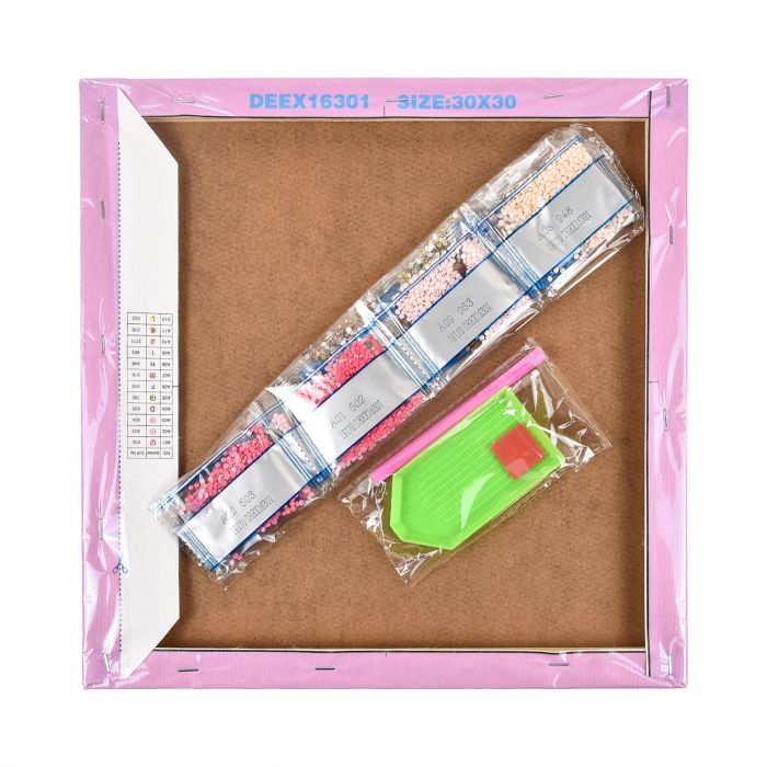 Набір для творчості алмазна вишивка картина мозаїка вітражний пес Strateg розміром 30х30 см DEEX16282