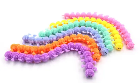 Дитяча іграшка антистрес тягнучка м'якалка гусениця (9548,4529)