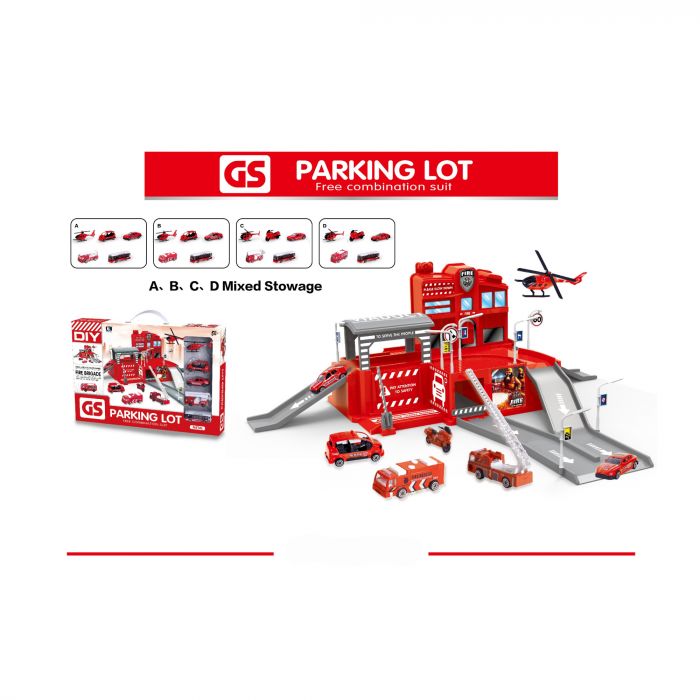 Дитяча іграшка автопаркінг гараж парковка з пожежними машинами CM559-11 CHENGMEI TOYS