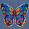 Живопис розпис картина за номерами-антистрес Strateg Яскравий метелик  розміром 30х30 см  (JCEE36807)