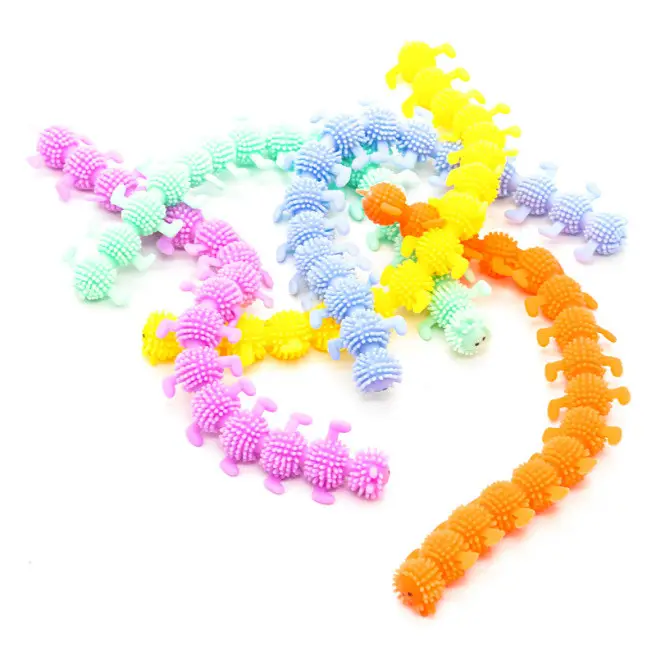 Дитяча іграшка антистрес тягнучка м'якалка гусениця (9548,4529)