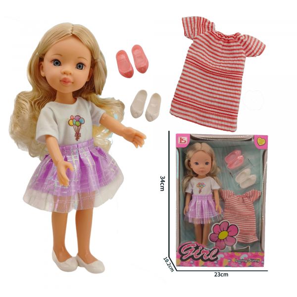 Дитяча іграшка лялька пупс з комплектом одягу, розмір 33см LS1307-5 LS