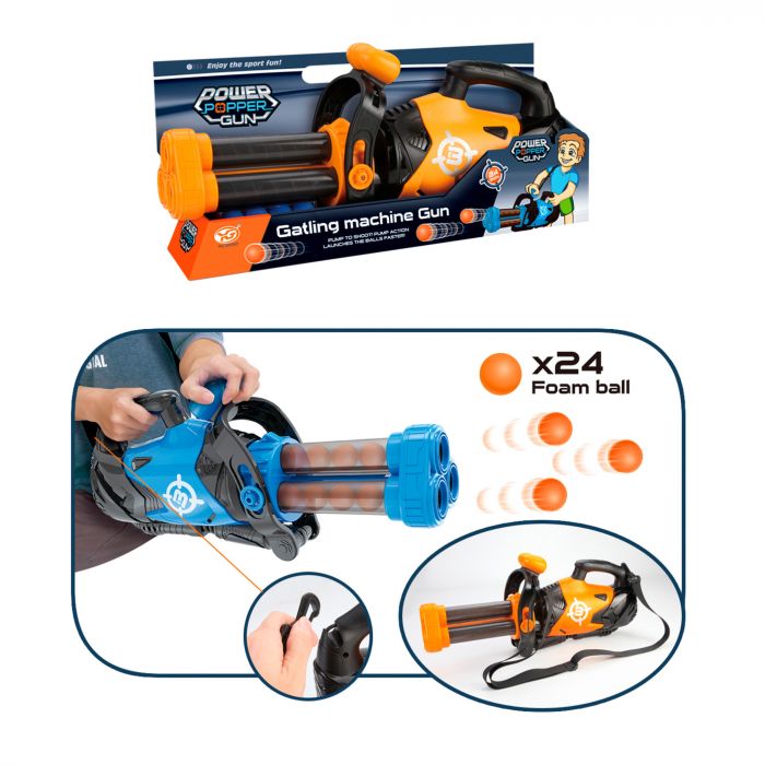 Дитяча іграшка пістолет стріляє м'якими набоями, 24 кульки в комплекті YG02P YG SPORT®