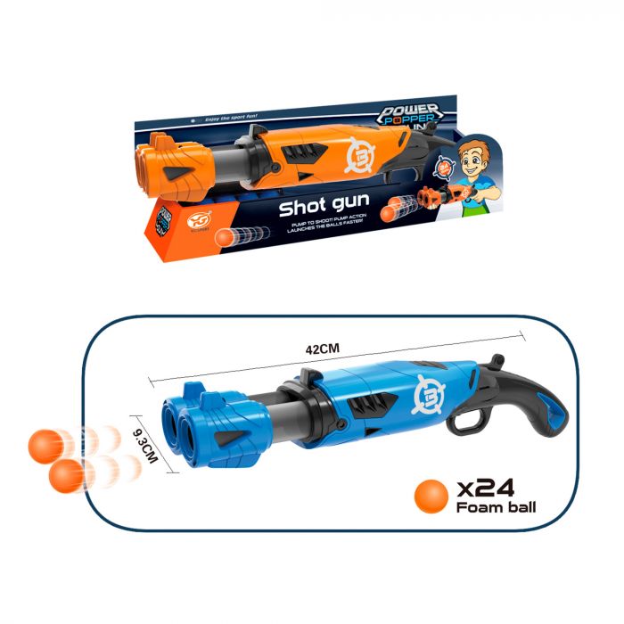 Дитяча іграшка пістолет стріляє м'якими набоями, 24кульки в комплекті YG08P YG SPORT®