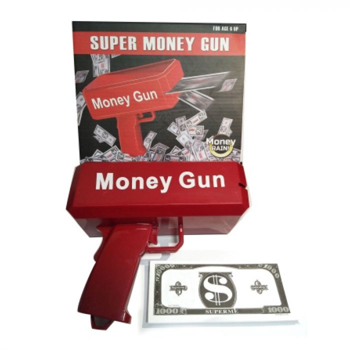 Дитяча іграшка пістолет, стріляє грошима 2018-1 (відео в описі)