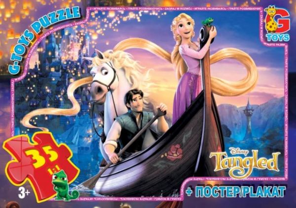 Пазли ТМ "G-Toys" із серії "Рапунцель", 35 елементів TA001