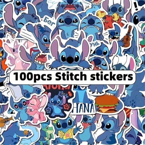 Наліпка Стіч (Stitch) набір 100 шт, ціна за набір (3772)
