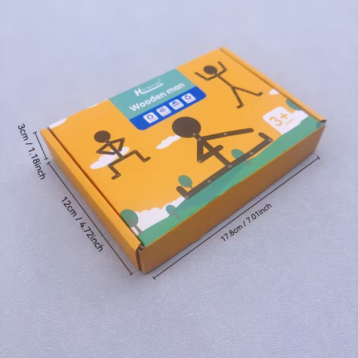 Дитяча іграшка головоломка антистрес гра пазл дерев'ний чоловічок (4584), відео в описі 