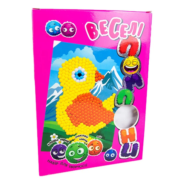 Набір для творчості 30992 "Веселі помпони - курчатко" (укр.) в кор-ці 30см-21,7см-1,4см