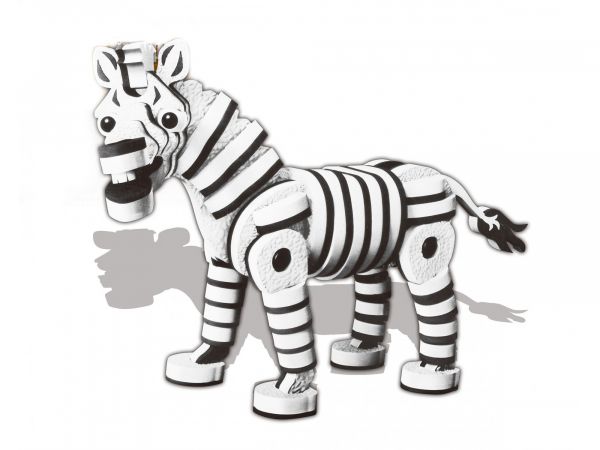 Дитяча іграшка об'ємний м'який 3d конструктор зебра 81 дет. SEN YAN TOYS™ SY1006